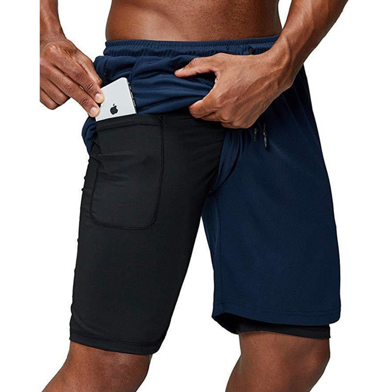 2 in 1 Fitness Training & Running Shorts