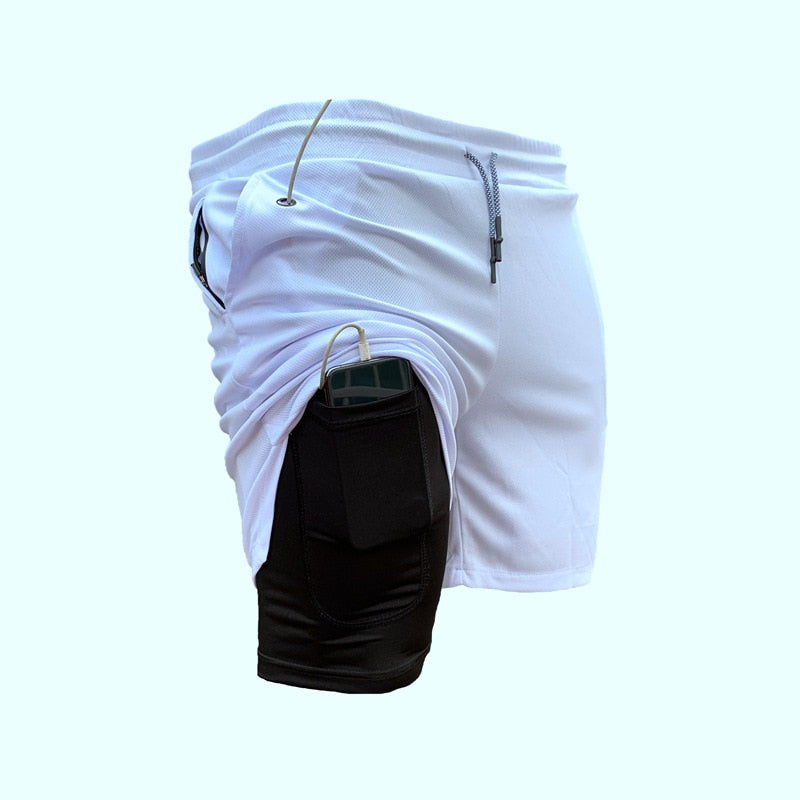 2 in 1 Fitness Training & Running Shorts