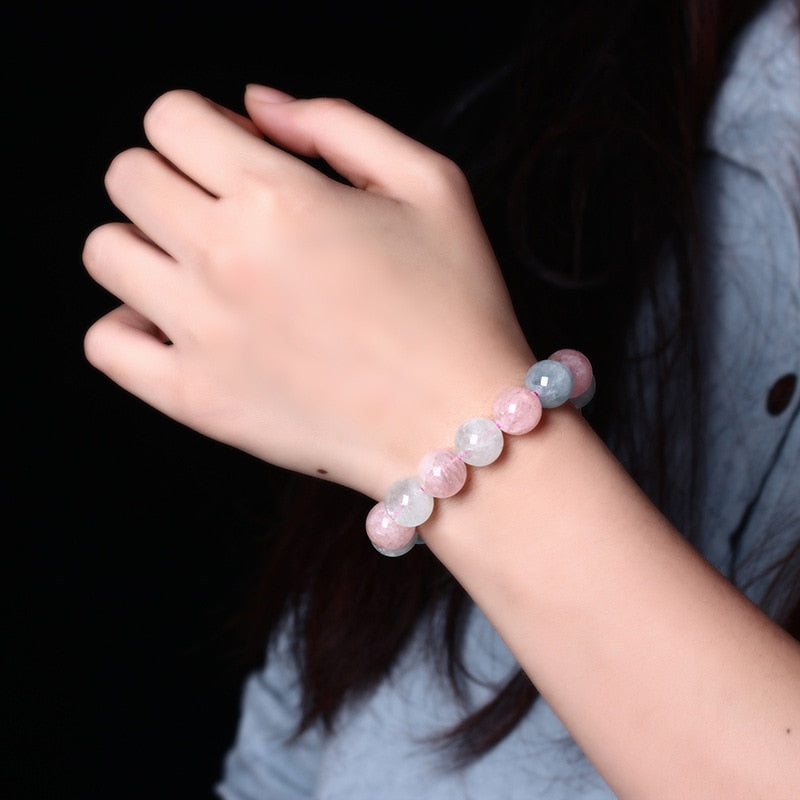 Natural Morganite Stone Bracelet