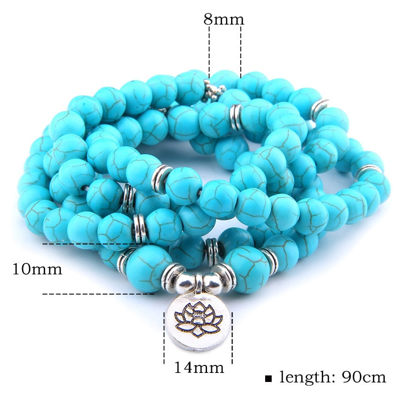 Natural Stone Howlite 108 Mala