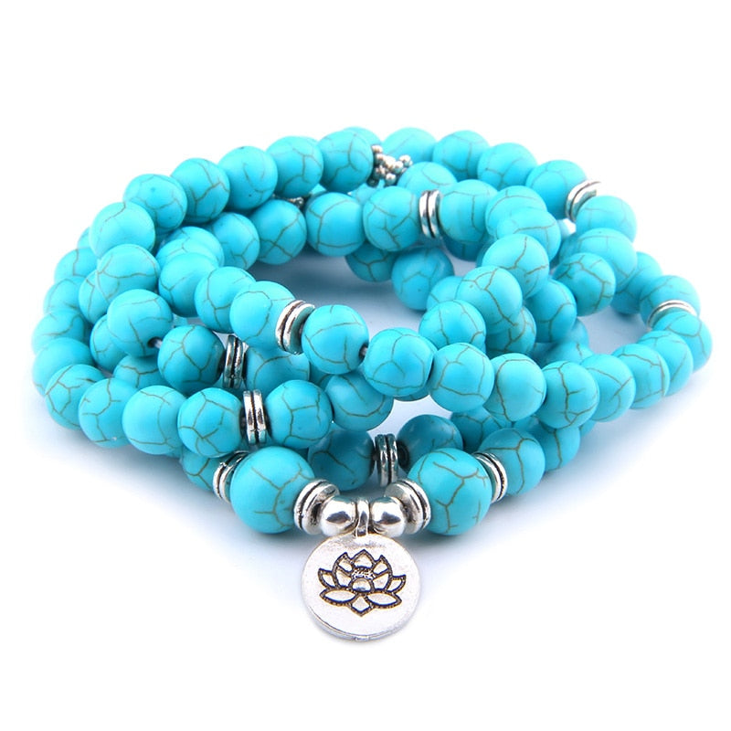 Natural Stone Howlite 108 Mala