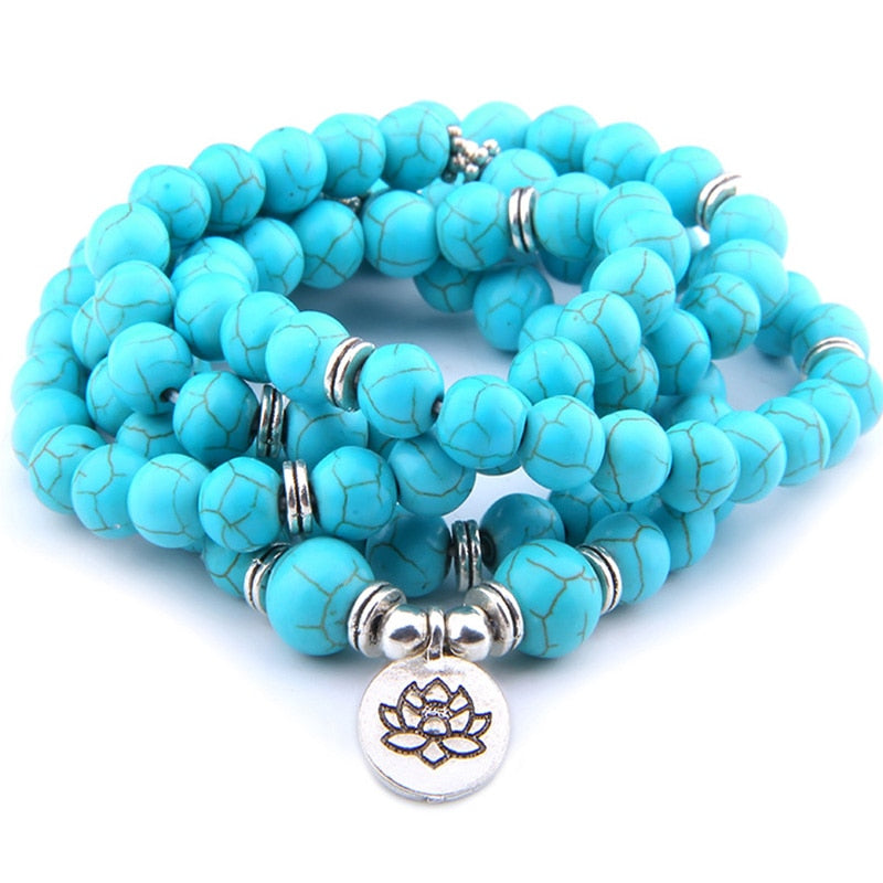 Natural Stone Howlite 108 Mala