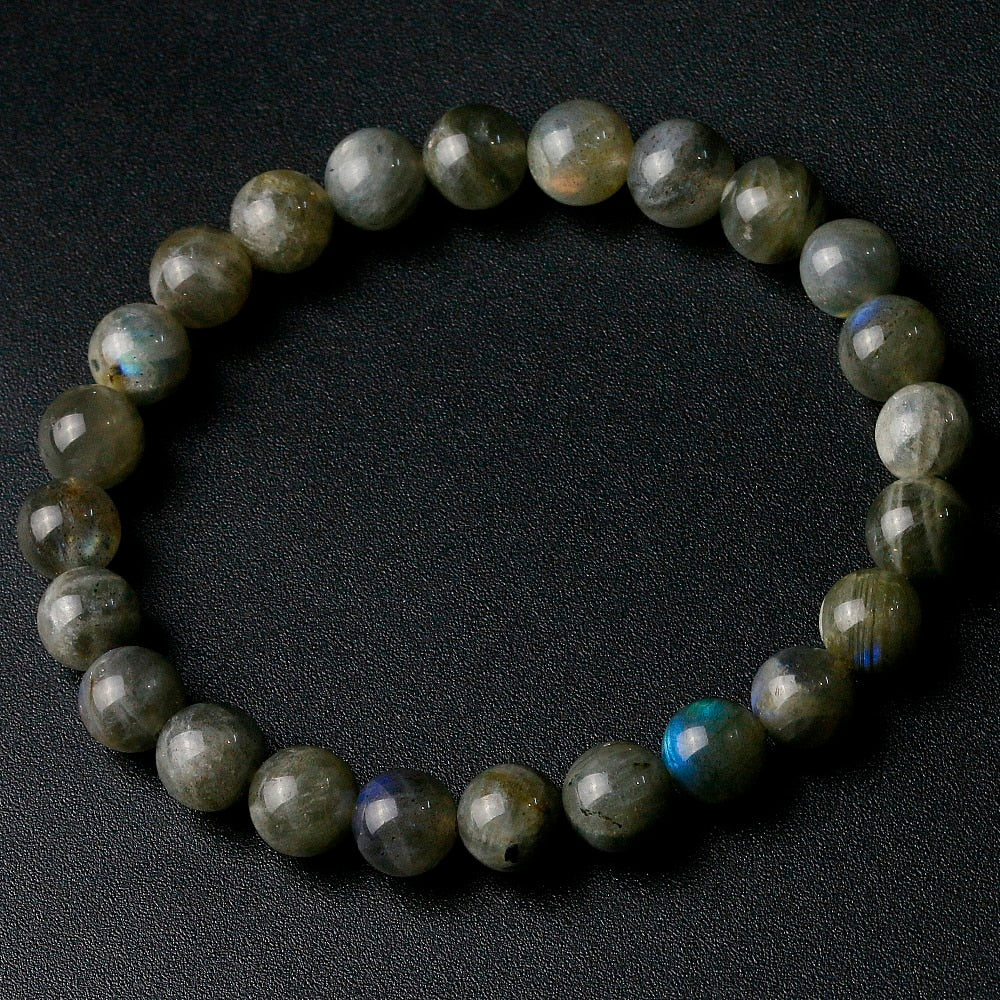 Grade A Natural India Labradorite Stone Round Beaded 8mm