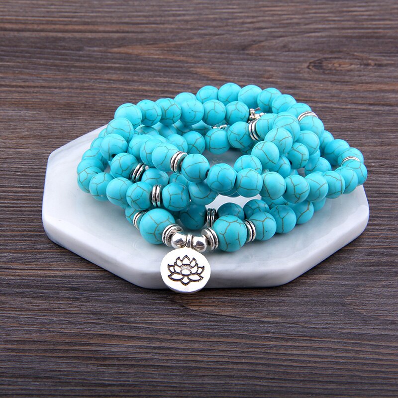 Natural Stone Howlite 108 Mala