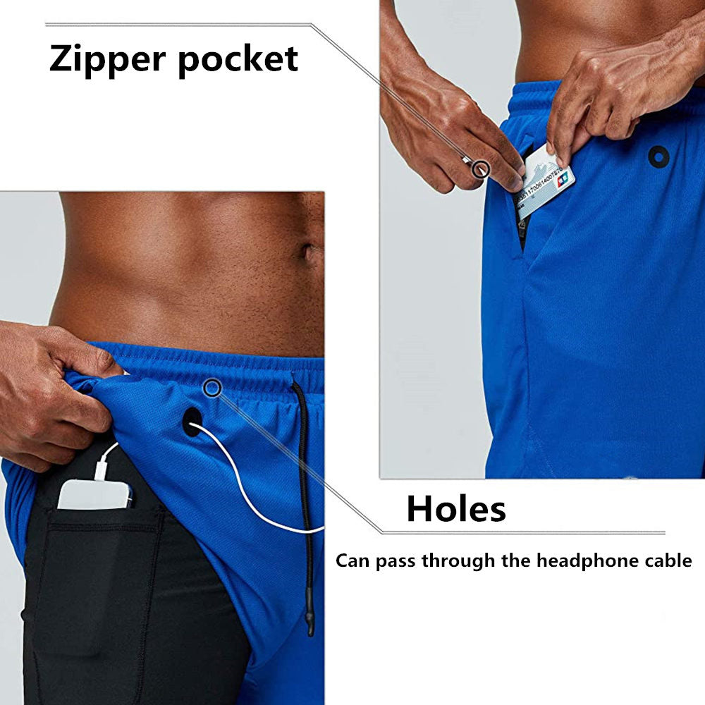 2 in 1 Fitness Training & Running Shorts