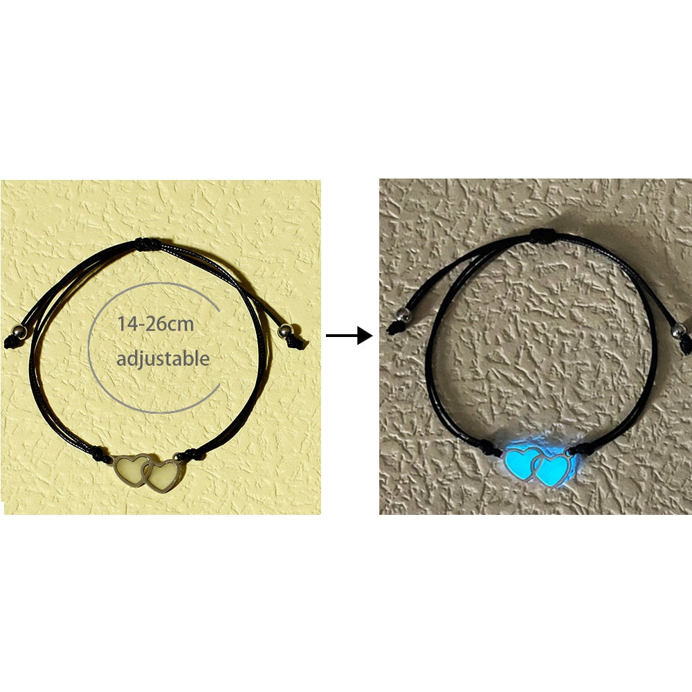 Natural Stone Luminous Yoga Healing Glow In The Dark Bead Bracelet With Lotus Charm